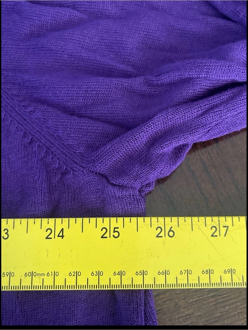 Avenue Purple Open-Front Ribbed Cardigan - Picture 5 of 6